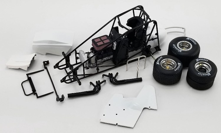 1:18 Scale Sprint Car Diecast Model Kit - White - Image 2