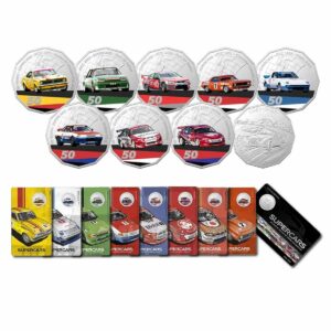 2020 V8 Supercar Championships 60 Years - 50 Cent - 9 Piece Coin Set