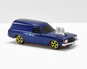Holden Twin Carby HX Panel Van- 1:64 Scale Red Bellies by Oz Wheels