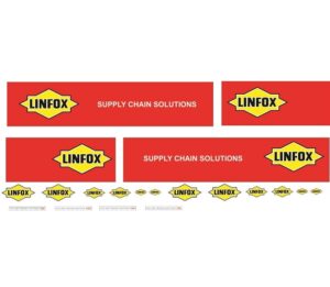 1:50 Scale Jays Custom B-Double Trailer Decals - Linfox Transport