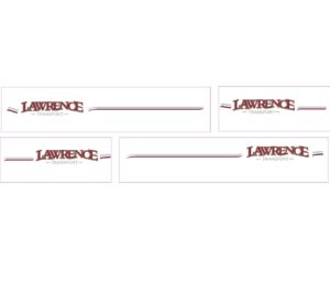 1:50 Scale Jays Custom B-Double Trailer Decals - Lawrence Transport