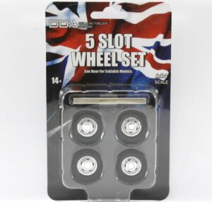 1:24 Scale Wheel and Tyre Set - 5 Slot