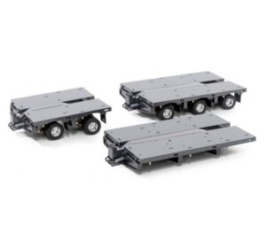 1:50 Scale Drake 7x8 Steerable Trailer Extension Clip Set - Gunmetal Grey