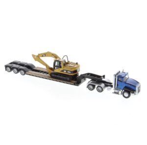 1:87 Scale Caterpillar CT660 Truck with Lowboy Trailer and CAT 315C L Excavator