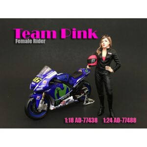 1:18 Scale Team Pink Series Figurine - Female Biker