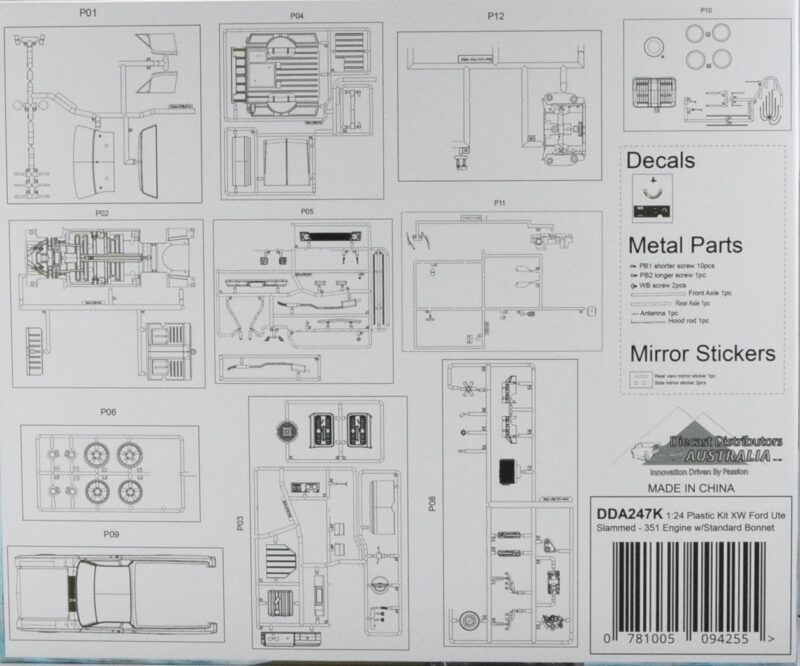1:24 Scale Ford XW Falcon Ute Plastic Model Kit - Custom - Image 2