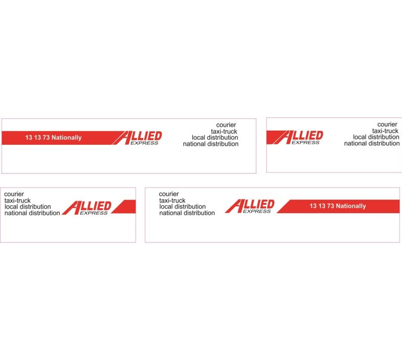 1:50 Scale Jays Custom B-Double Trailer Decals - Allied Express