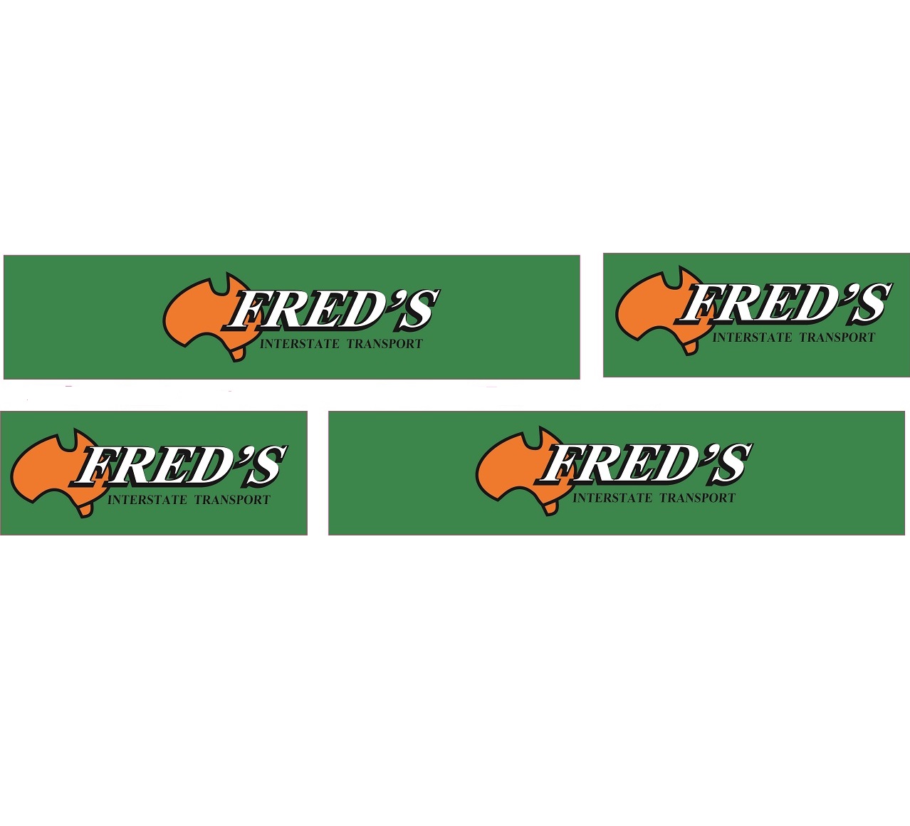 1:50 Scale Jays Custom B-Double Trailer Decals Fred's Interstate Transport