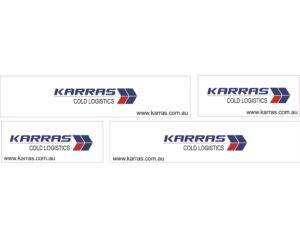 1:50 Scale Jays Custom B-Double Trailer Decals - Karras Cold Logistics