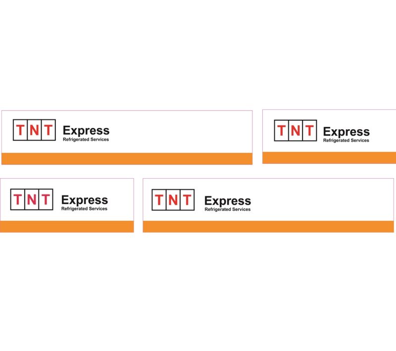 1:50 Scale Jays Custom B-Double Trailer Decals - TNT Express Refrigerated