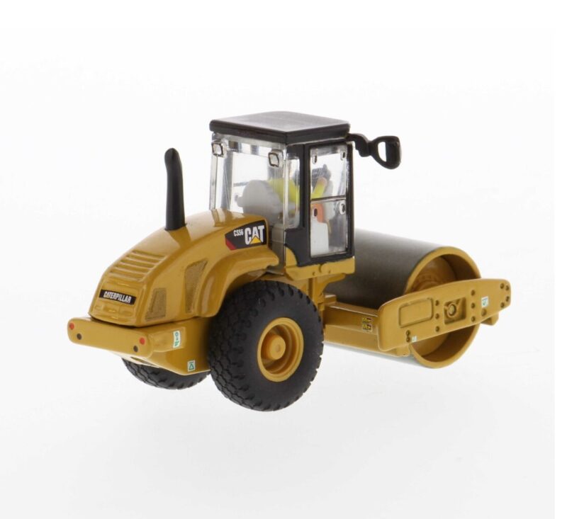 1:87 Scale Caterpillar CB56 Smooth Drum Soil Compactor - Image 2