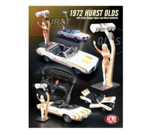 1:18 Scale 1972 Hurst Oldsmobile 442 Pace Car with Figurine and Shifter