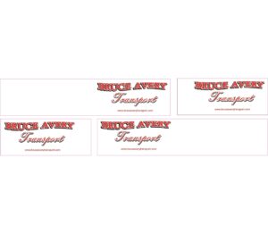 1:50 Scale Jays Custom B-Double Trailer Decals - Bruce Avery Transport