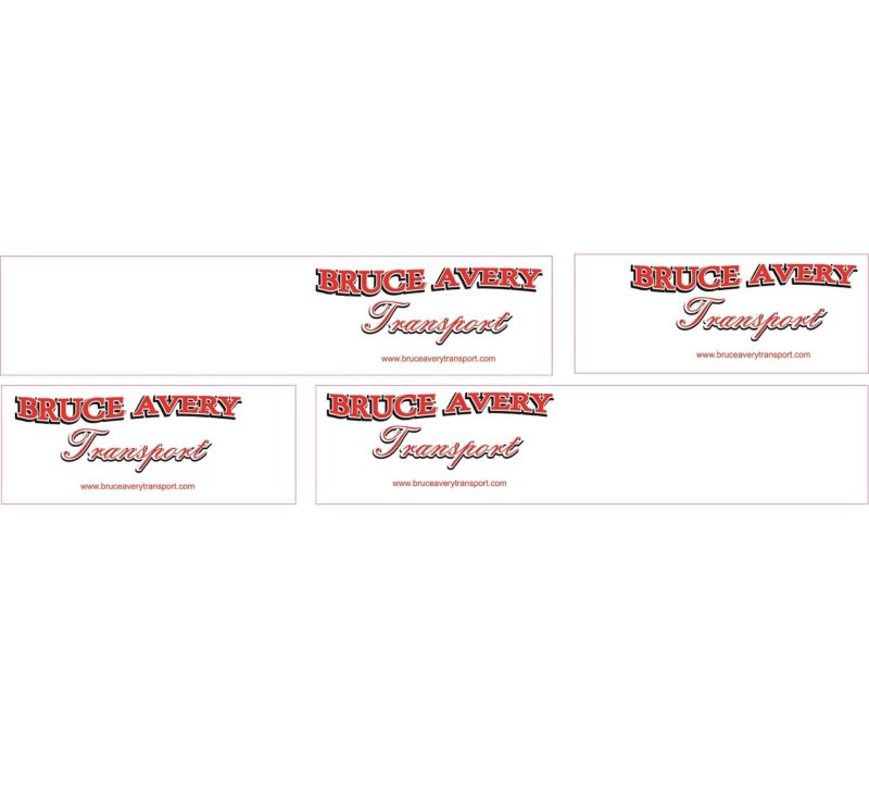 1:50 Scale Jays Custom B-Double Trailer Decals - Bruce Avery Transport