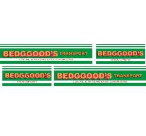 1:50 Scale Jays Custom B-Double Trailer Decals - Bedggood's Transport
