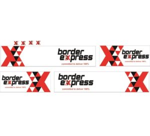 1:50 Scale Jays Custom B-Double Trailer Decals - Border Express