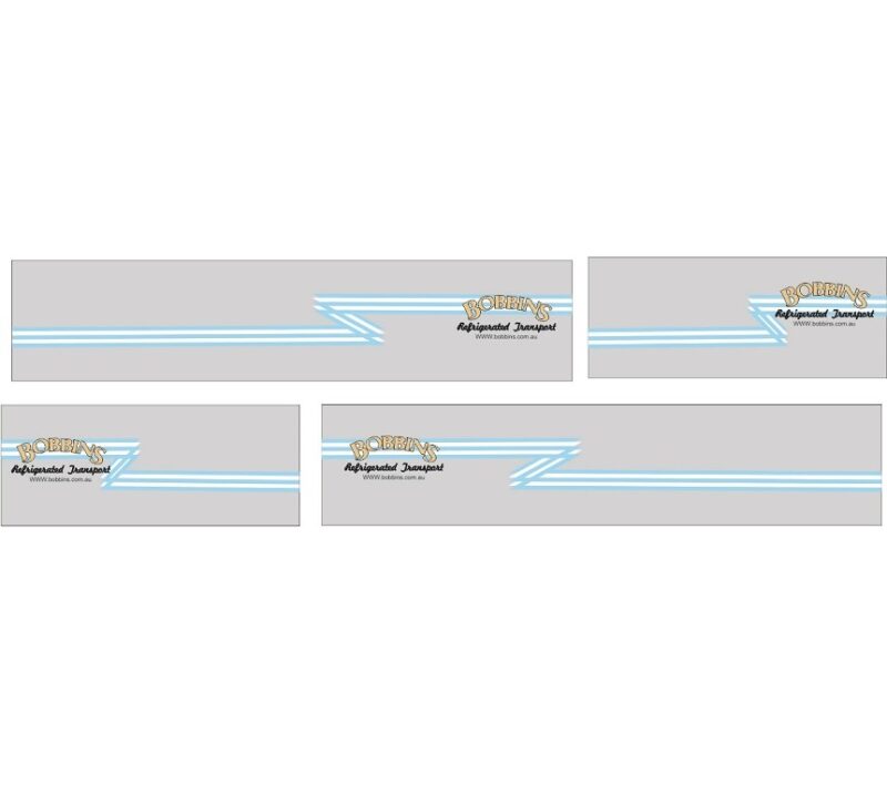 1:50 Scale Jays Custom B-Double Trailer Decals - Bobbins Refrigerated Transport