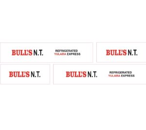 1:50 Scale Jays Custom B-Double Trailer Decals - BULL'S N.T.