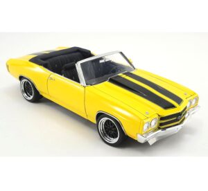 1:18 Scale 1970 Chevrolet Chevelle SS Convertible Restomod - Yellow