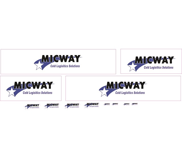 1:50 Scale Jays Custom B-Double Trailer Decals - Micway Cold Logistics
