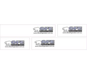 1:50 Scale Jays Custom B-Double Trailer Decals - OFE Refrigerated Transport
