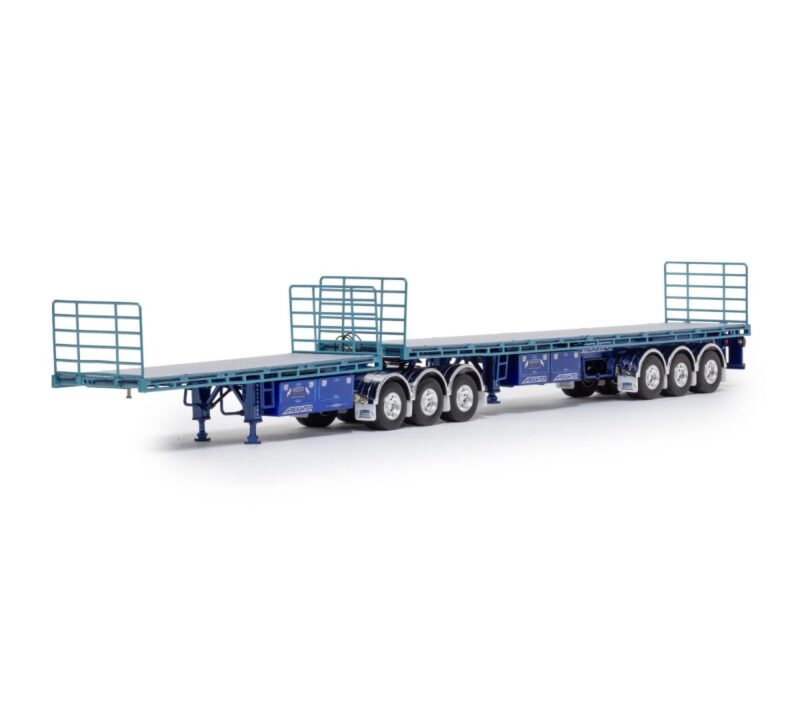 1:50 Scale Freighter Flat Top B-Double Trailers - Mactrans Heavy Haulage