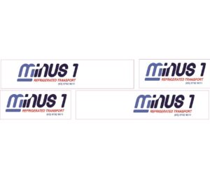 1:50 Scale Jays Custom B-Double Trailer Decals - Minus 1 Refrigerated Transport