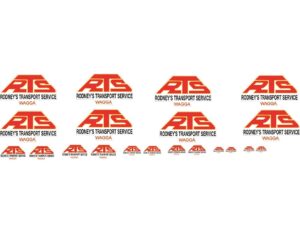 1:50 Scale Jays Custom B-Double Trailer Decals - Rodney's Transport