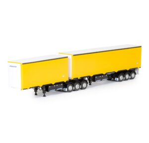 1:50 Scale Freighter Eziliner B-Double Trailers - Yellow