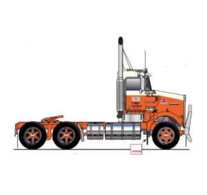 1:50 Scale Kenworth W900 SAR Day Cab Truck - TNT Transport / May Delivery