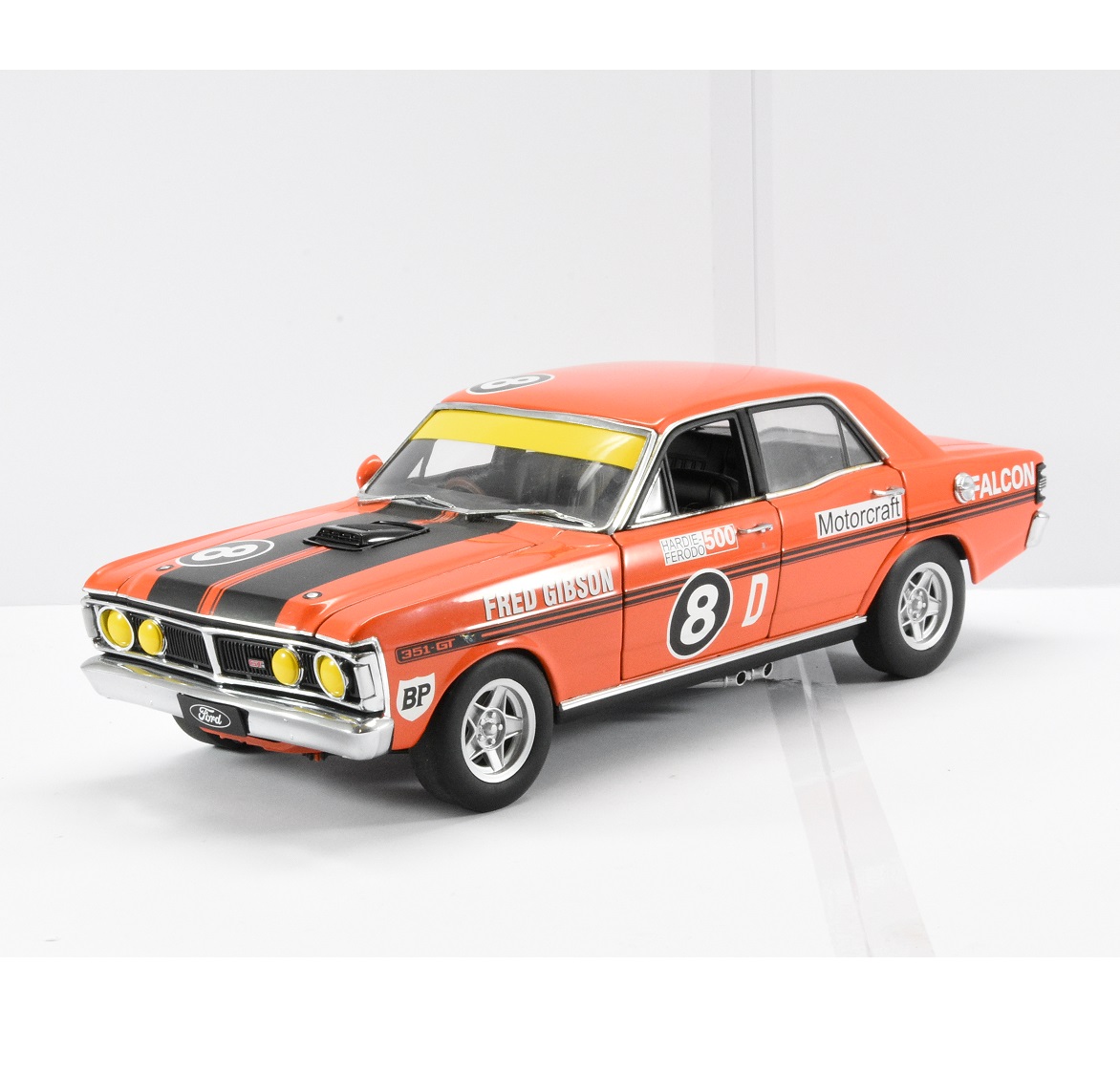 1:18 Scale Ford XY Falcon GTHO - 1972 Hardie Ferodo 500 - #8D Fred Gibson