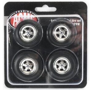 1:18 Scale Wheel and Tyres Set - Cragar Style