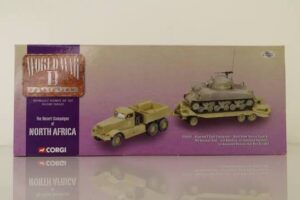 1:50 Scale Diamond T Tank Transporter & M4 Sherman Tank 1st Armoured Division, 1943