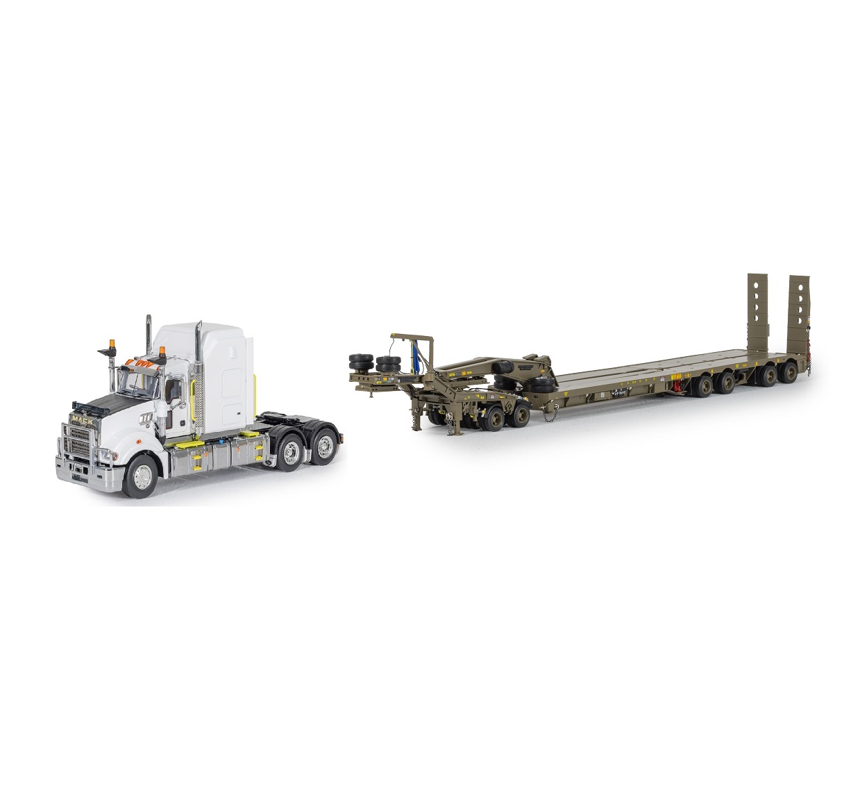1:50 Scale Mack Super-Liner with Drake 4x8 Trailer and Dolly - Australian Army