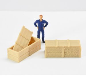 1:50 Scale Wooden Shipping Crates - Long