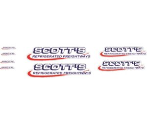 1:50 Scale Jays Custom B-Double Trailer Decals SRV - Scott's Refrigerated Logistics